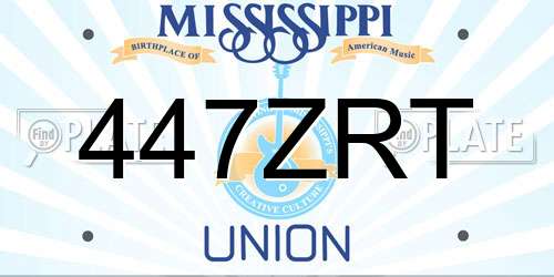 447ZRT Mississippi License Plate