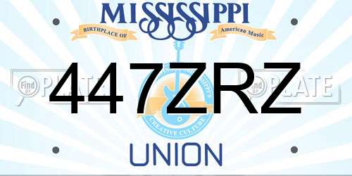 447ZRZ Mississippi License Plate