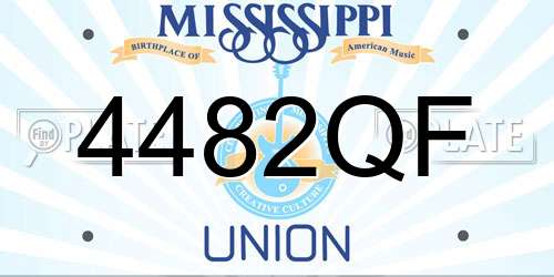 4482QF Mississippi License Plate