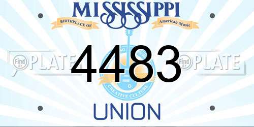 4483 Mississippi License Plate