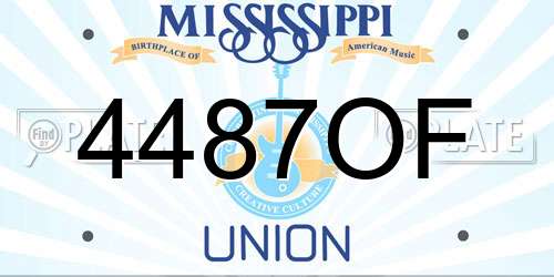 4487OF Mississippi License Plate