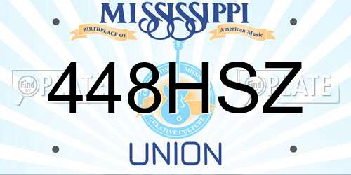 448HSZ Mississippi License Plate