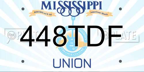 448TDF Mississippi License Plate
