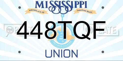 448TQF Mississippi License Plate