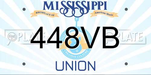 448VB Mississippi License Plate