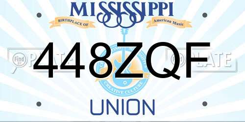 448ZQF Mississippi License Plate