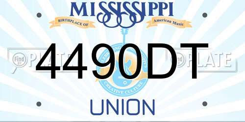 4490DT Mississippi License Plate