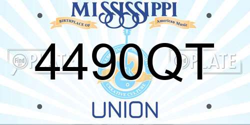 4490QT Mississippi License Plate