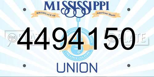 4494150 Mississippi License Plate