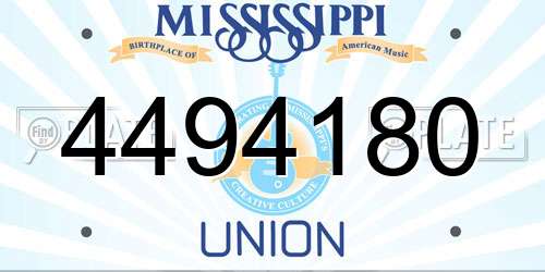 4494180 Mississippi License Plate