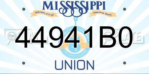 44941B0 Mississippi License Plate