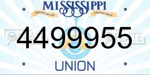 4499955 Mississippi License Plate