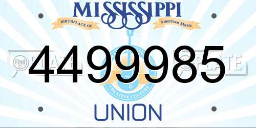 4499985 Mississippi License Plate