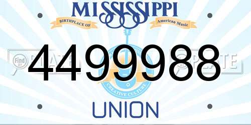 4499988 Mississippi License Plate