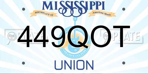 449QOT Mississippi License Plate