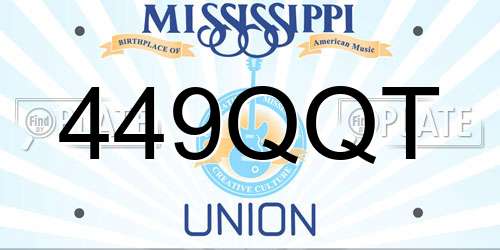 449QQT Mississippi License Plate