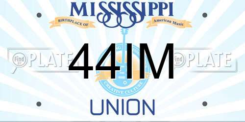 44IM Mississippi License Plate