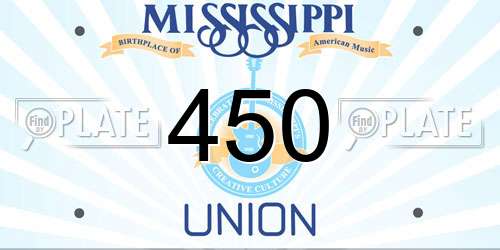 450 Mississippi License Plate