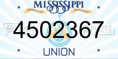 4502367 Mississippi License Plate