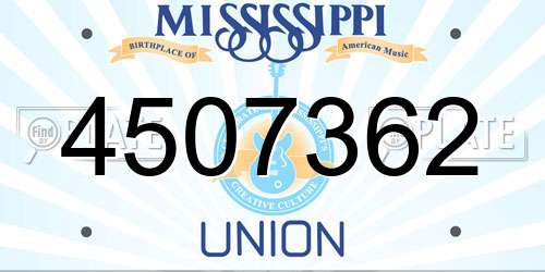 4507362 Mississippi License Plate