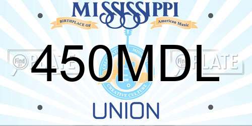 450MDL Mississippi License Plate