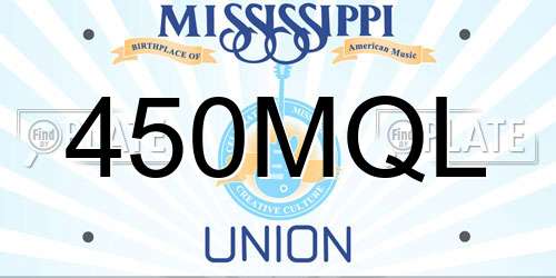 450MQL Mississippi License Plate
