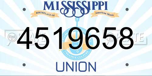 4519658 Mississippi License Plate