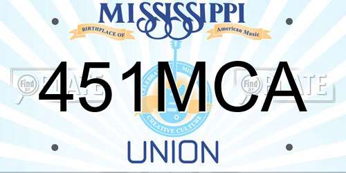 451MCA Mississippi License Plate
