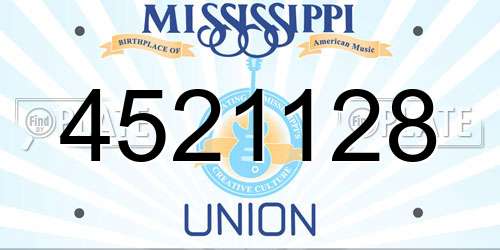 4521128 Mississippi License Plate