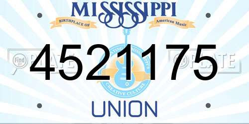 4521175 Mississippi License Plate