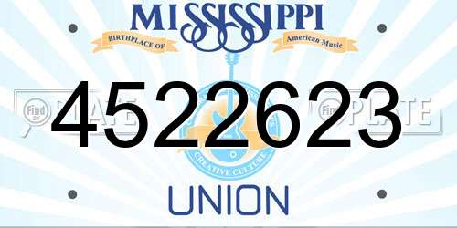 4522623 Mississippi License Plate
