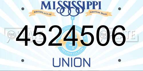 4524506 Mississippi License Plate