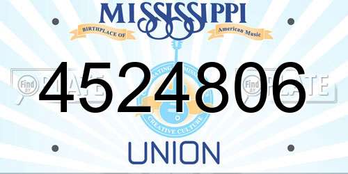4524806 Mississippi License Plate