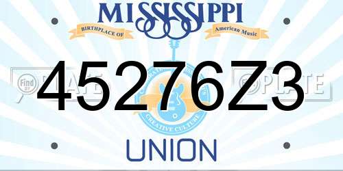45276Z3 Mississippi License Plate