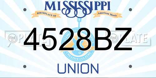 4528BZ Mississippi License Plate