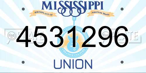 4531296 Mississippi License Plate