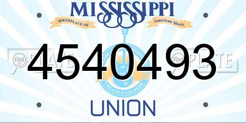4540493 Mississippi License Plate