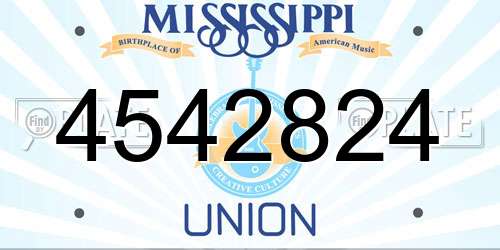 4542824 Mississippi License Plate