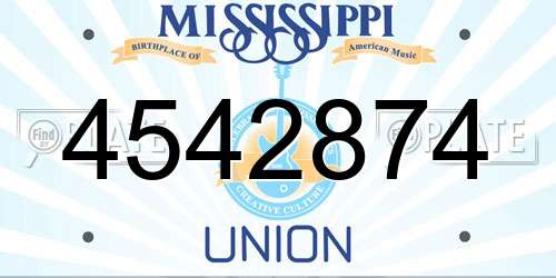 4542874 Mississippi License Plate