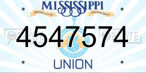 4547574 Mississippi License Plate