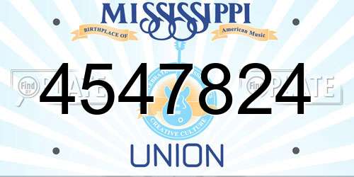 4547824 Mississippi License Plate