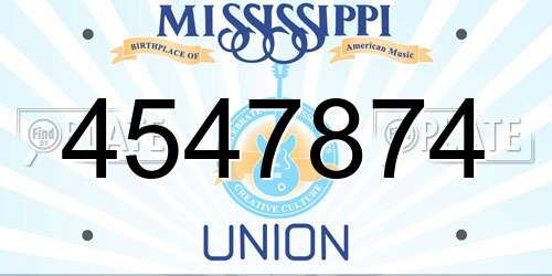4547874 Mississippi License Plate