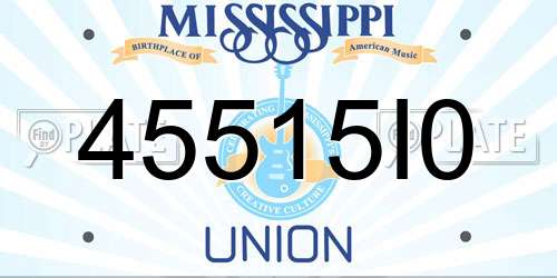 45515I0 Mississippi License Plate