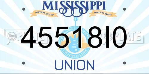 45518I0 Mississippi License Plate