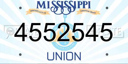 4552545 Mississippi License Plate