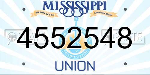 4552548 Mississippi License Plate