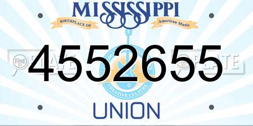 4552655 Mississippi License Plate