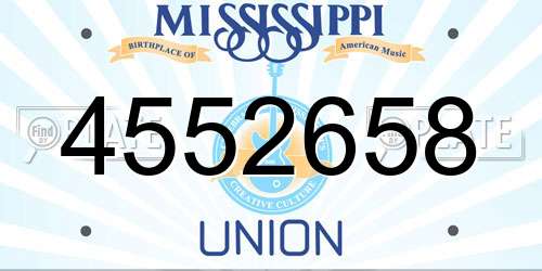4552658 Mississippi License Plate