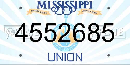 4552685 Mississippi License Plate