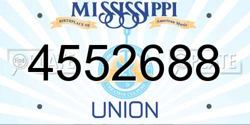 4552688 Mississippi License Plate